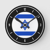 Israel Flag Elegant Ronde Klok (Voorkant)