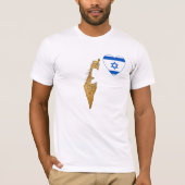Israel Flag Heart en Map T-Shirt (Voorkant)