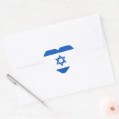 Israel Flag Heart Sticker (Envelop)