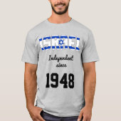 Israel Flag Independence Celebration T-shirt (Voorkant)