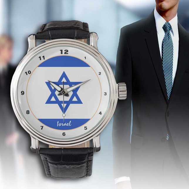 Israel Flag & Israel trendy mode/design horloge (Creator heeft geüpload)