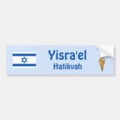 Israel Flag + Map Bumpersticker (Voorkant)