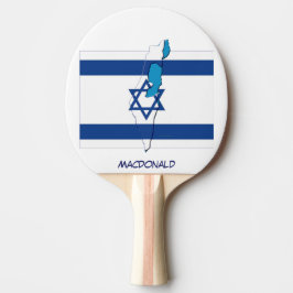 ISRAEL FLAG & MAP op maat Tafeltennisbatje