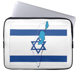 ISRAEL Flag Map Patriottic Computer Laptop Sleeve