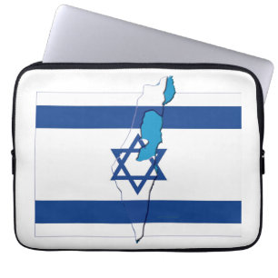 ISRAEL Flag Map Patriottic Computer Laptop Sleeve