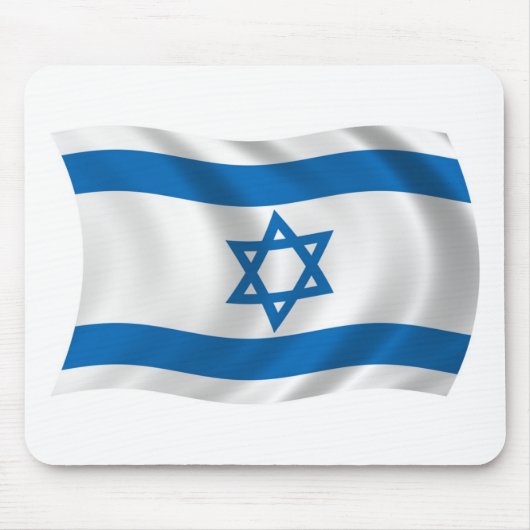 Israel Flag Mousepad Muismat (Voorkant)