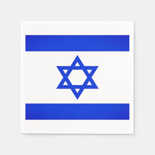 Israel Flag Napkins Servet (Voorkant)