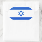 Israel Flag Oval Sticker (Tas)