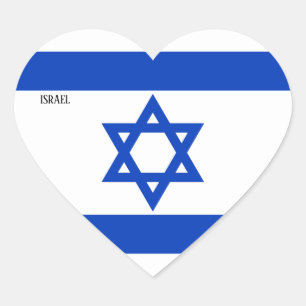 Israel Flag Patriotic Hart Sticker