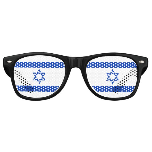 Israel flag retro zonnebril (Voorkant)