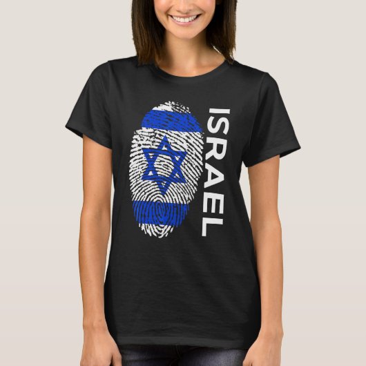Israel Flag Team Jersey Sleeve T-shirt (Voorkant)