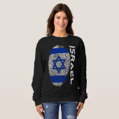 Israel Flag Team Jersey Sleeve T-shirt (Voorkant volledig)