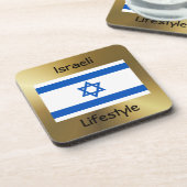 Israel Flag+Text Onderzetter (Linkerzijde)