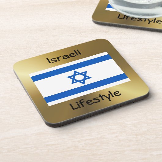 Israel Flag+Text Onderzetter (Linkerzijde)