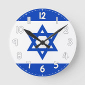 Israel Flag Wall Clock - Flag of Israel Ronde Klok (Voorkant)