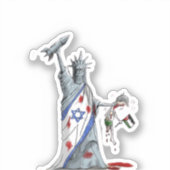 Israël genocide Sticker vrij Palestina Gaza (Voorkant)