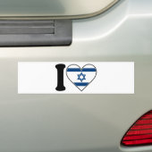 Israël Hart Vlag Bumpersticker (Op auto)