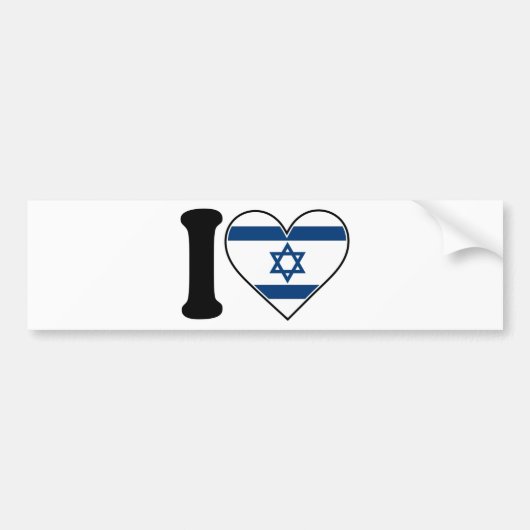 Israël Hart Vlag Bumpersticker (Voorkant)