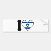 Israel Heart Flag Bumpersticker (Voorkant)