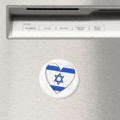Israel Heart Flag Magneet (Insitu (Vaatwasser))