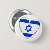 Israel Heart Flag Ronde Button 5,7 Cm (Voorkant /achterkant)