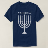 Israel Hebrew Shalom Menorah Israëlisch jodendom T-shirt (Design voorkant)