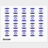 Israël Hoogwaardige vlag Ronde Sticker (Vel)