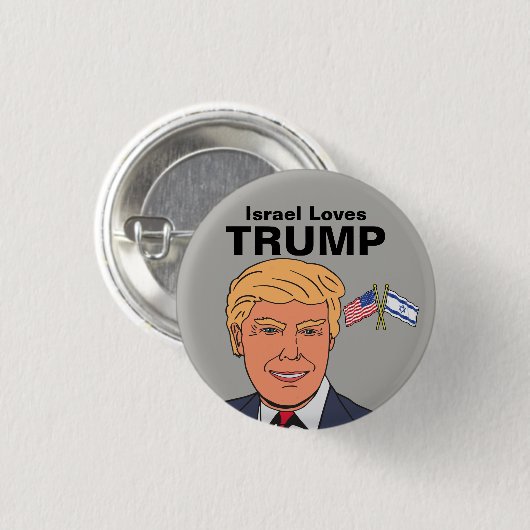 Israel houdt van Trump Button (Voorkant /achterkant)