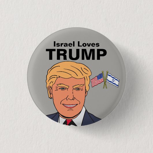 Israel houdt van Trump Button (Voorkant)