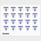Israel houdt van vlag trots hart sticker (Vel)