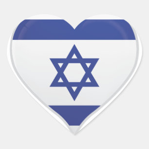 Israel houdt van vlag trots hart sticker