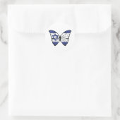 Israel Hypolimnas Butterfly Ronde Sticker (Tas)