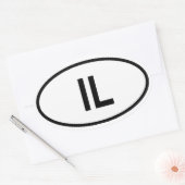 Israël "IL" Ovale Sticker (Envelop)