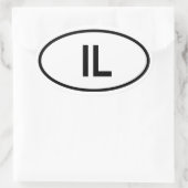 Israël "IL" Ovale Sticker (Tas)