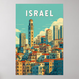 Israël Illustratie Reis Kunst Vintage Poster