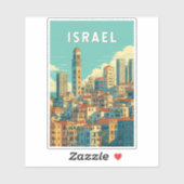 Israel Illustration Travel Art Vintage Sticker (Vel)