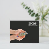 Israël in de handpalm briefkaart (Staand voorkant)