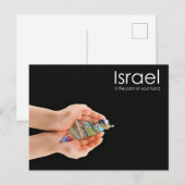 Israël in de handpalm briefkaart (Voorkant / Achterkant)