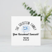 Israel Independence Day Gepersonaliseerde familien Feestdagenkaart (Staand voorkant)