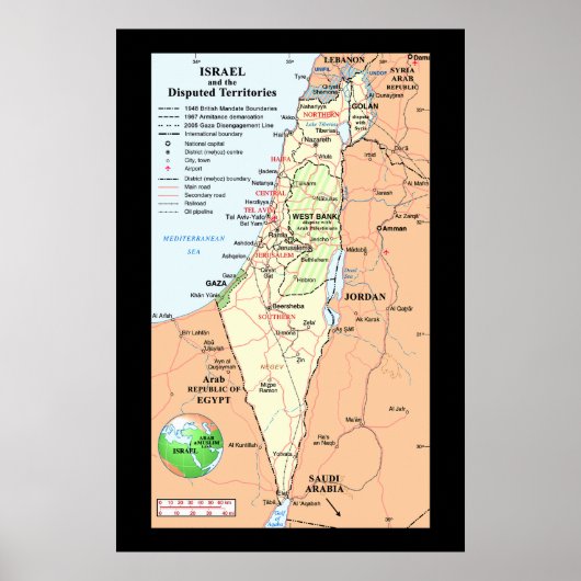 Israël - Inzicht in grensgeschillen Poster (Voorkant)