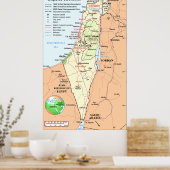 Israël - Inzicht in grensgeschillen Poster (Keuken)