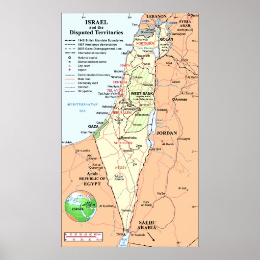 Israël - Inzicht in grensgeschillen Poster (Voorkant)