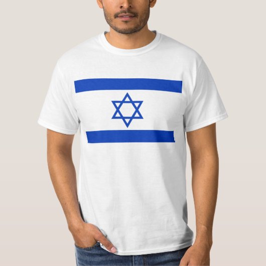 Israël, Israël, Vlag joods, ster van David T-shirt (Voorkant)