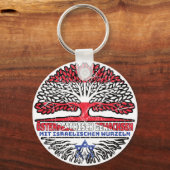 Israel Israelisch Österreichisch Österreich Baum Sleutelhanger (Achterkant)