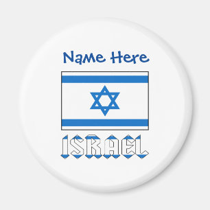 Israël Israëlische Vlag Blauw Personalisatie Magneet
