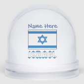 Israël Israëlische vlag Blauwe Personalisatie Sneeuwbol (Voorkant)