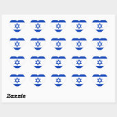 Israël - Israëlische vlag Hart Sticker (Vel)