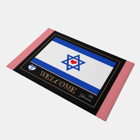 Israël & Israëlische vlag huis matten / sport Welk (Schuin)