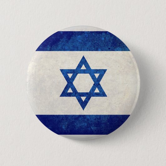 Israël; Israëlische vlag Ronde Button 5,7 Cm (Voorkant)