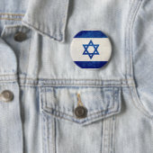 Israël; Israëlische vlag Ronde Button 5,7 Cm (In situ)